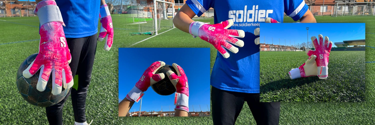Diferentes guantes de portero de la marca Soldier Keeper